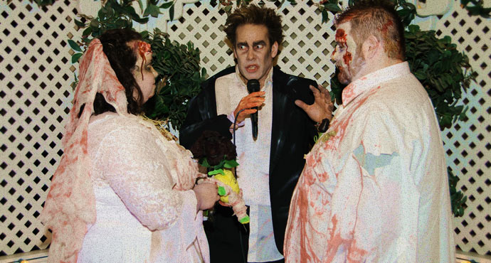 Zombie themed wedding
